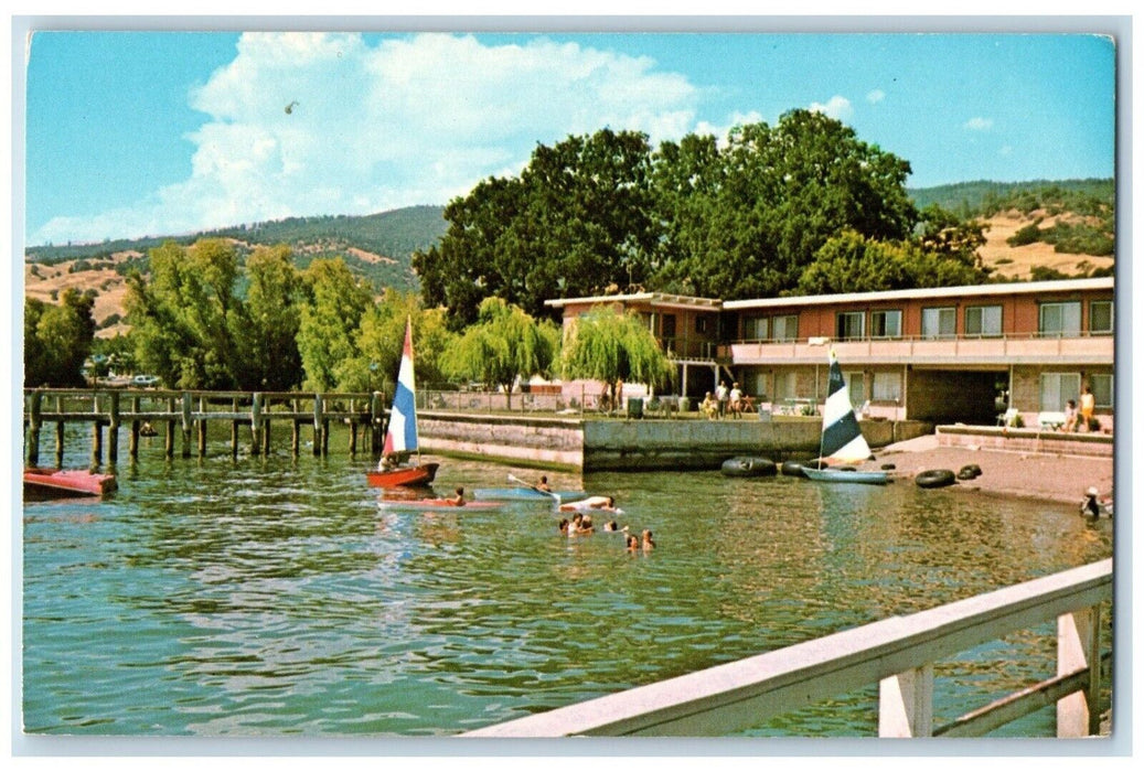 c1960's Lake Sands Resort Clear Lake Highway Lucerne California CA Postcard