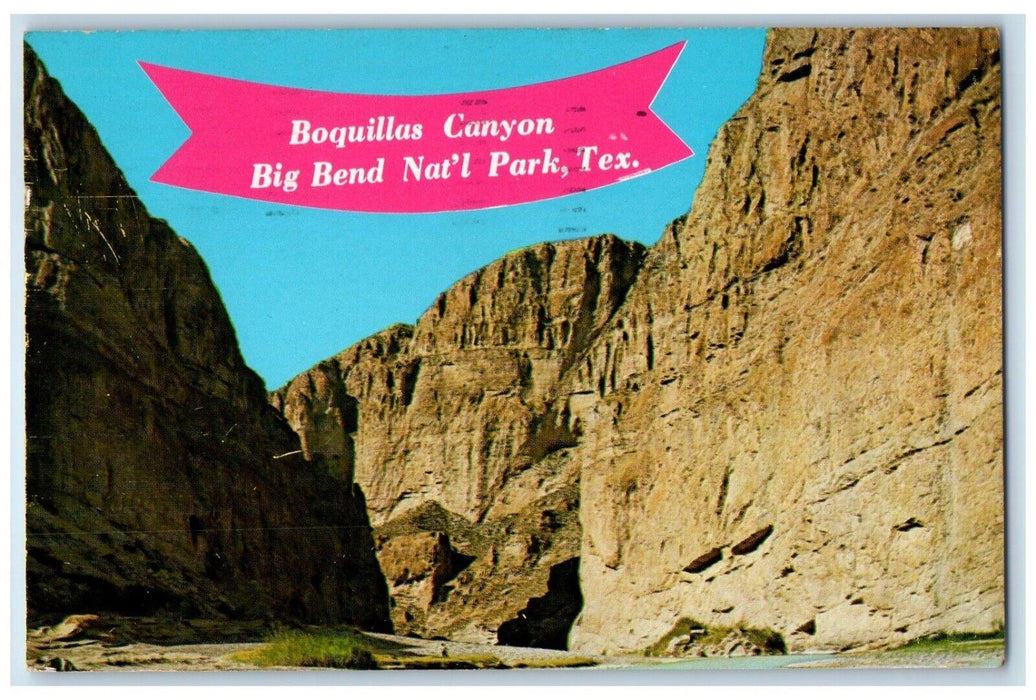 c1962 Greetings From Boquillas Canyon Big Bend National Park Texas TX Postcard