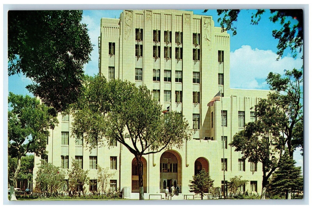 1960 Exterior View Potter County Court House Building Amarillo Texas TX Postcard