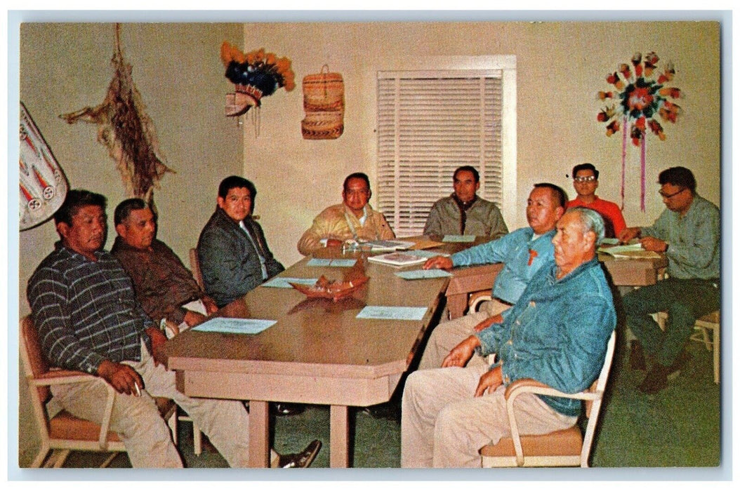 c1960 Tribal Council Members Alabama-Coushatta Indian Reservation Texas Postcard