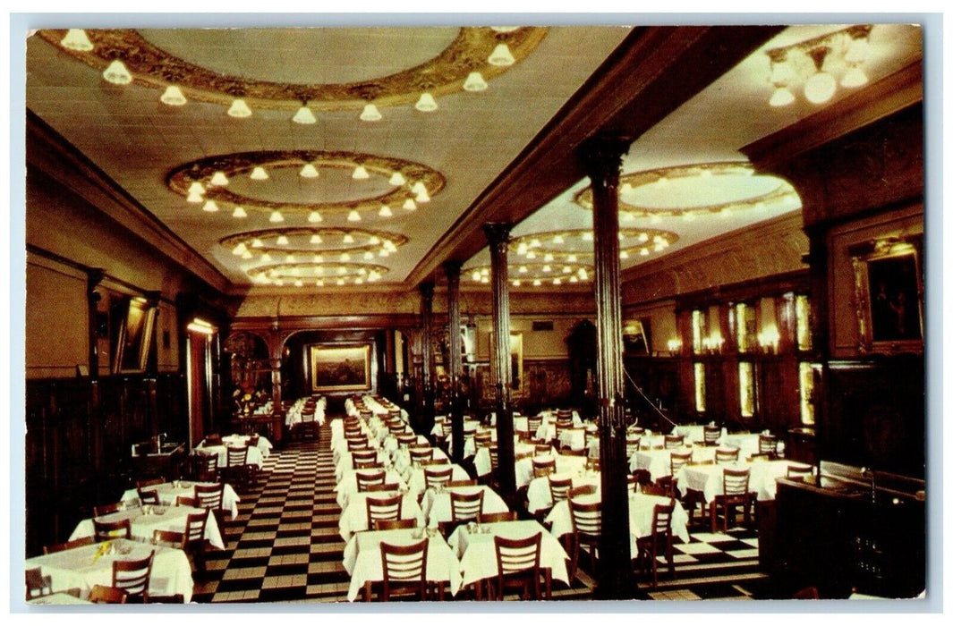 c1950's Henrici's Interior Dining Chicago's Famous Restaurant IL Postcard