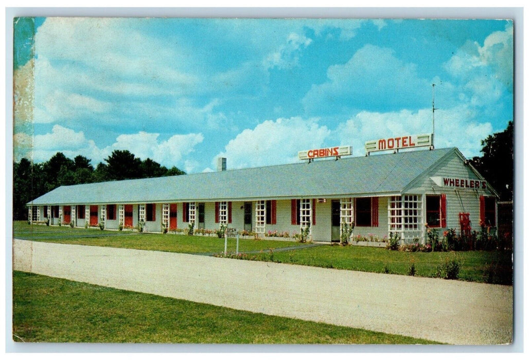 c1950's Wheeler's Motel Zanesville Illinois IL Unposted Vintage Postcard