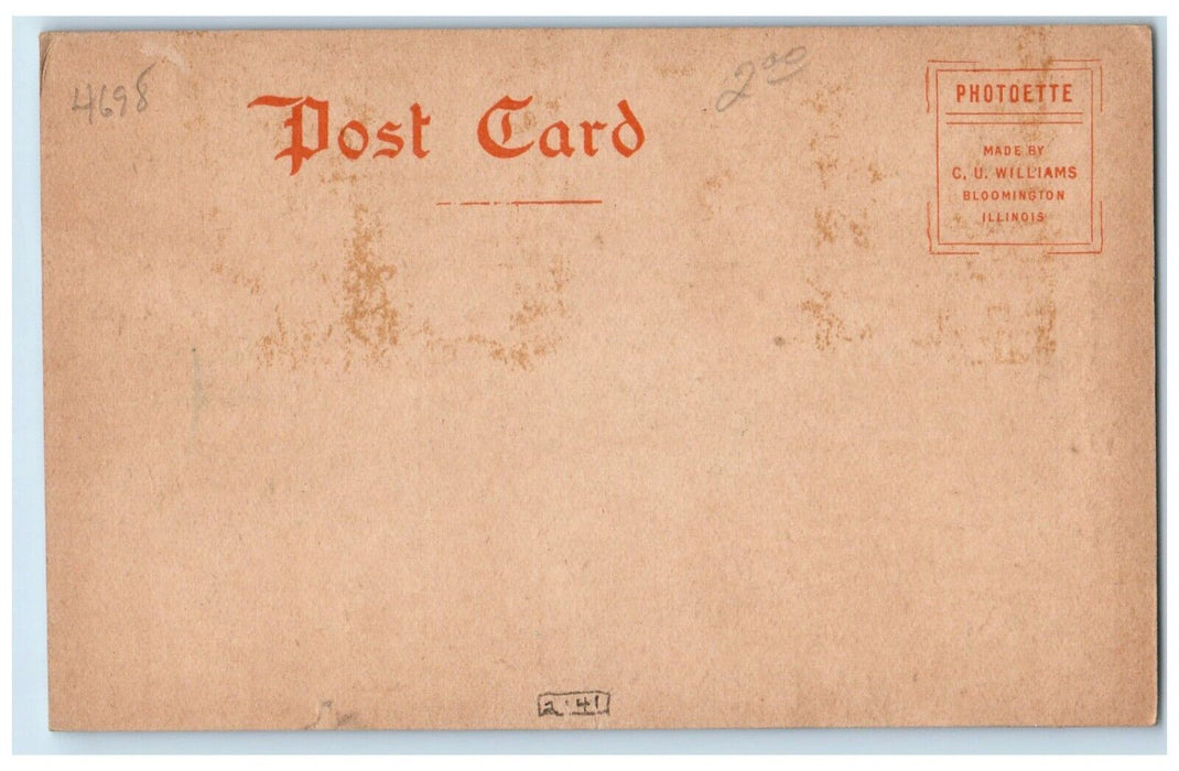c1905 St. Clair Hospital Deaconess Hospital Lincoln Illinois IL Postcard