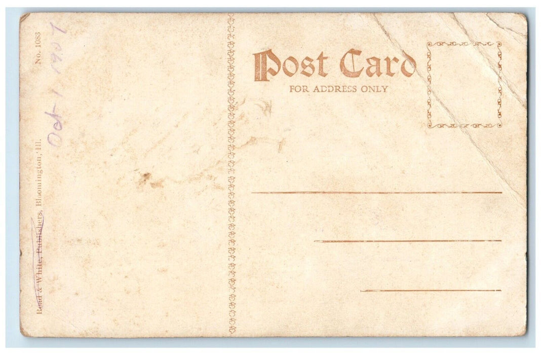 1907 St. Joseph Academy Bloomington Illinois IL Antique Unposted Postcard