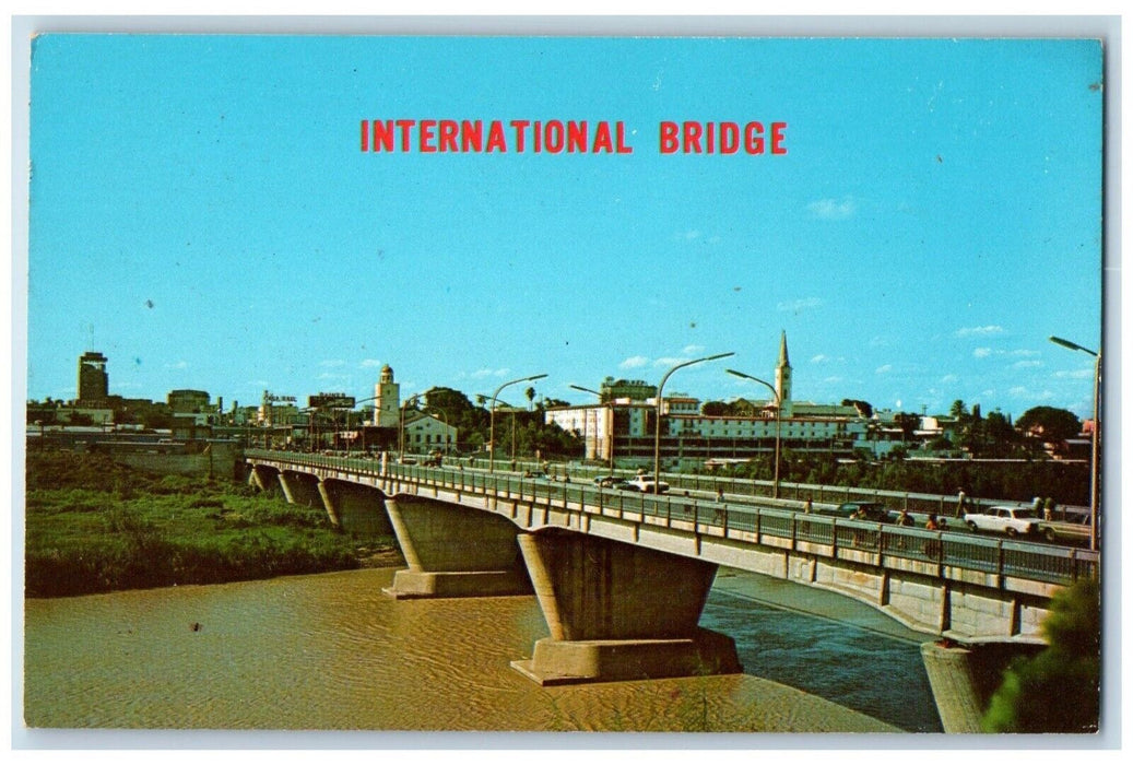 c1960 International Bridge Nuevo Laredo Tamps Texas TX Antique Vintage Postcard