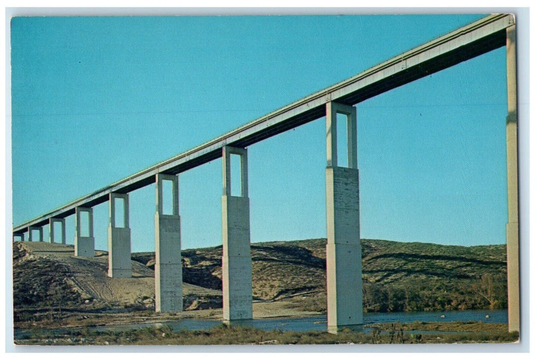 c1960 Scenic View Devil River Bridge Comstock Del Rio Texas TX Vintage Postcard