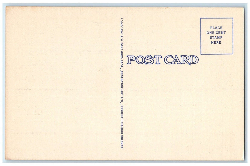 c1940 Hangs Lobby Angelina Hotel Lufkin Texas Unposted Vintage Antique Postcard