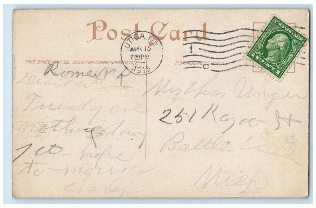 1915 Benjamin Harrison Monument Indianapolis Indiana IN Vintage Antique Postcard