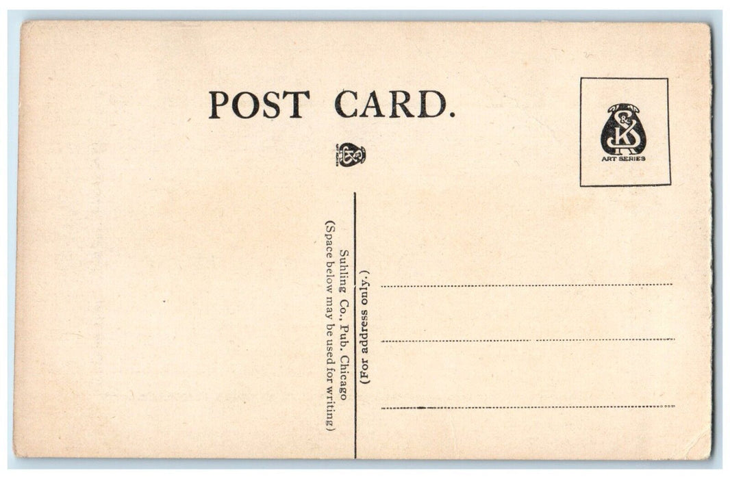 1910 Post Office Clinton Iowa IA Frame Picture Vintage Antique Unposted Postcard