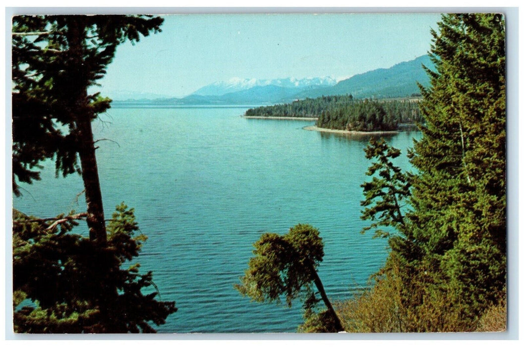 1968 Flathead Lake Scenic Lakes In The Nation Bigfork Montana MT Posted Postcard