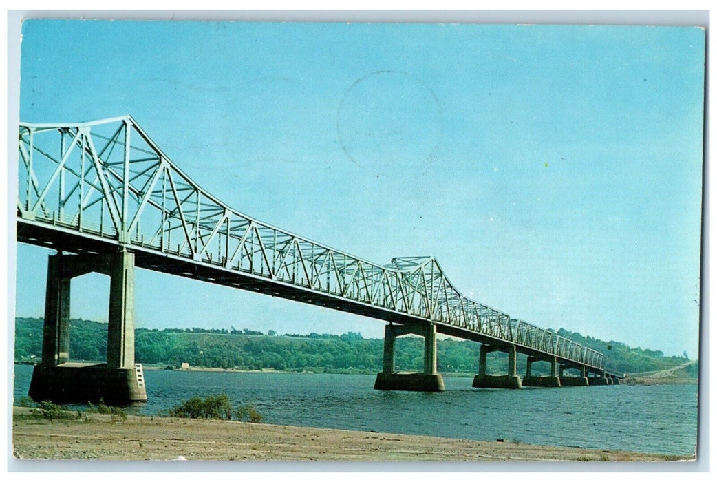 1959 Bridge Across St Croix River St Paul Minnesota Hudson Wisconsin WI Postcard