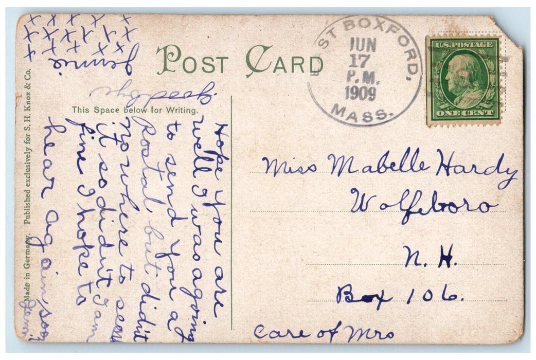 1909 Historical Society Exterior Building Field Haverhill Massachusetts Postcard