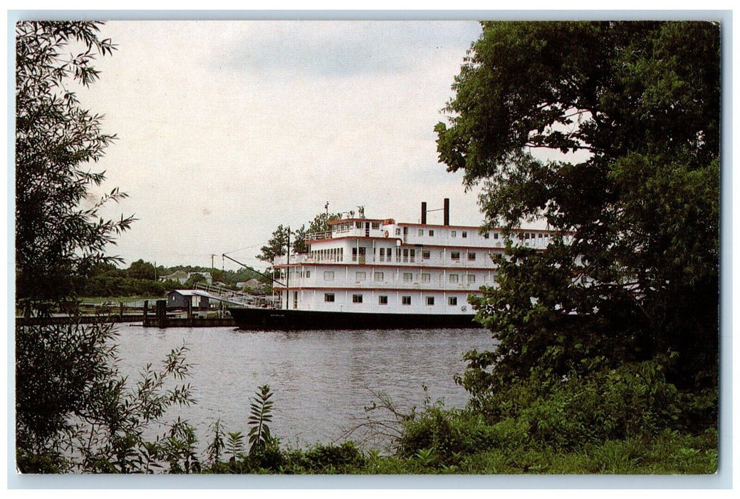 1960 Riverboat New Orleans Cruise Lines Mississippi River Haddam Conn. Postcard