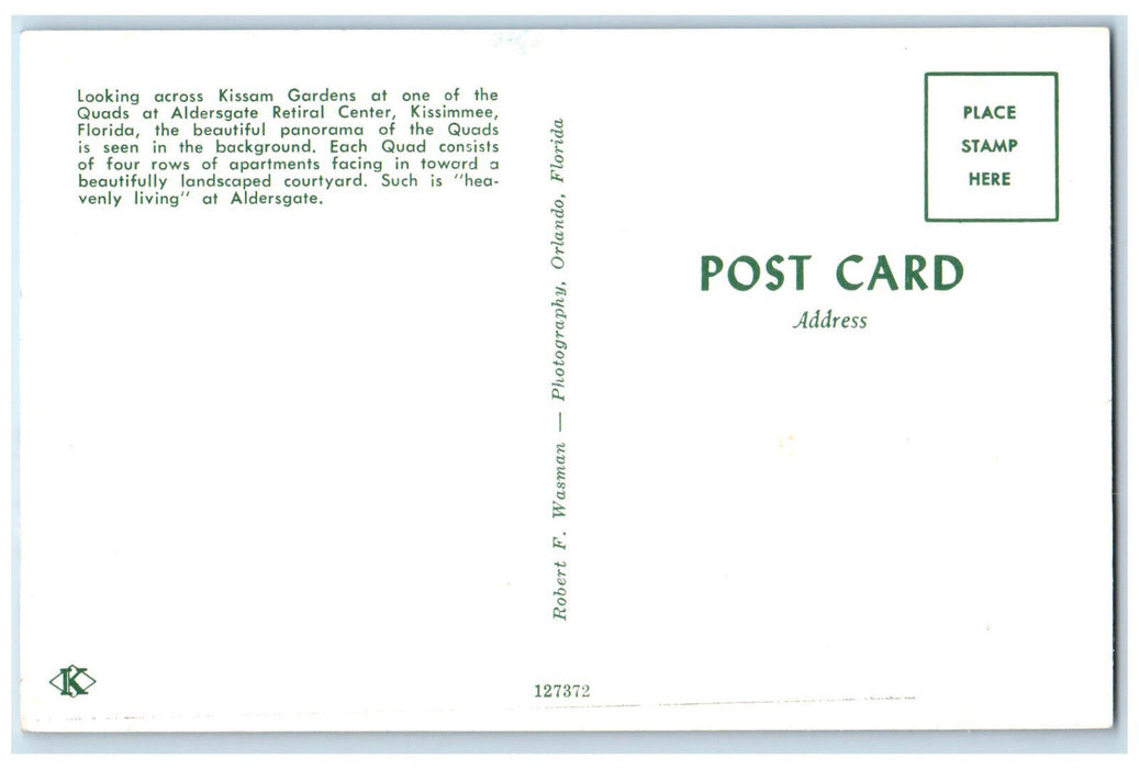 c1960's Kissam Gardens Aldersgate Retiral Center Kissimmee Florida FL Postcard