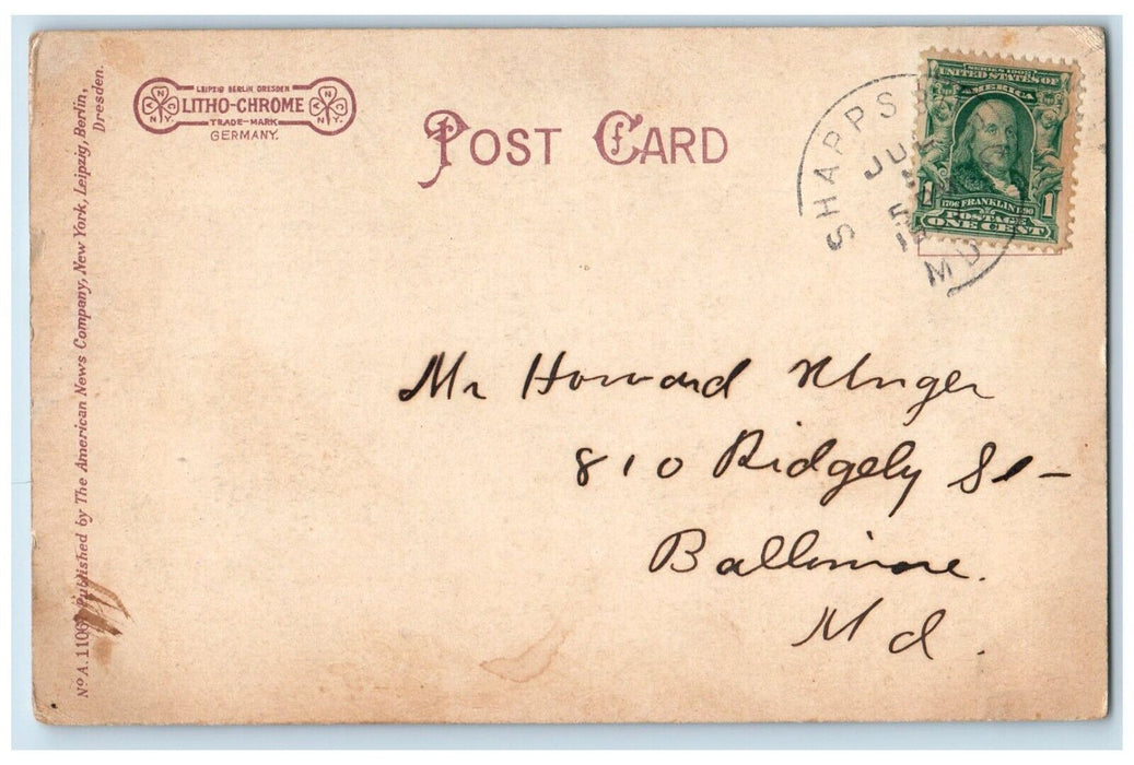 1905 William McKinley Monument Antietam Battlefield Maryland MD Vintage Postcard