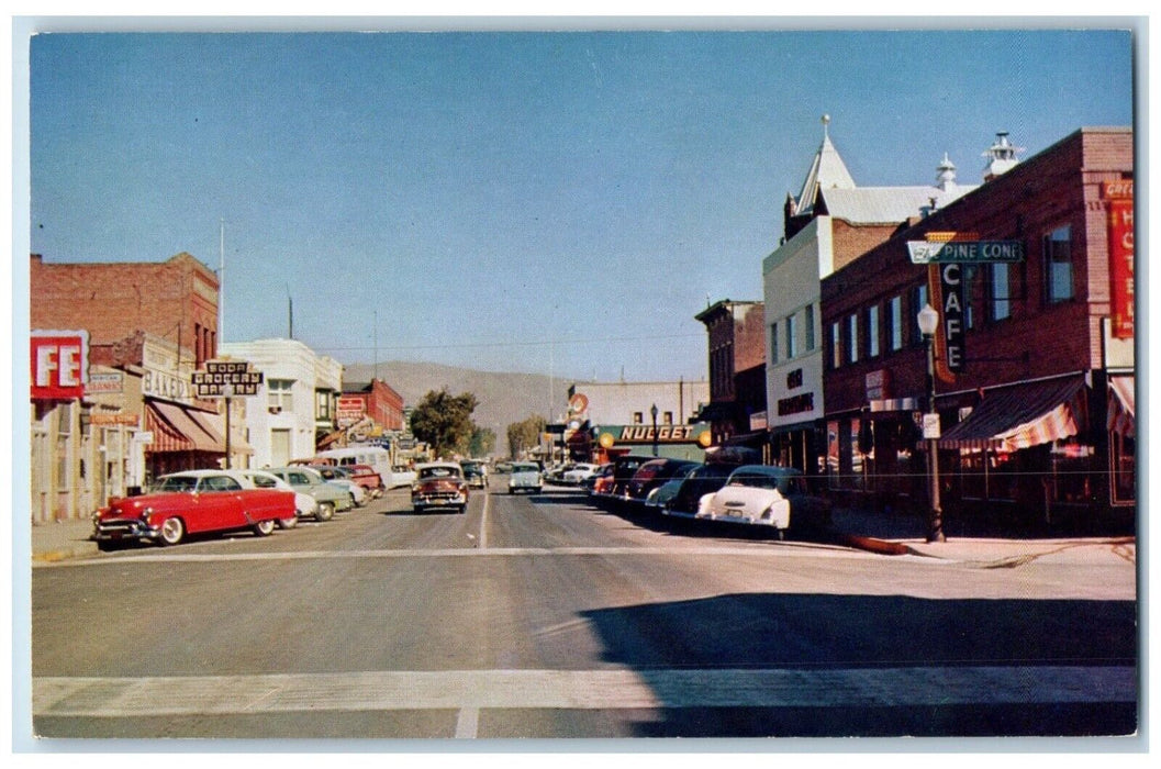 c1960 Carson Street Looking Governor Mansion Carson City Nevada Vintage Postcard