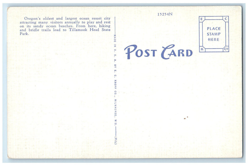 c1940's Showing Tillamook Head in the Distance Seaside Oregon OR Postcard