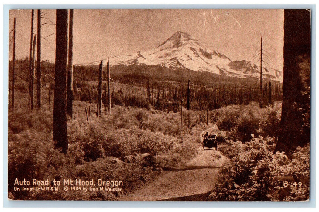 c1910 On Line of O-W.R. & N Auto Road to Mt. Hood Oregon OR Postcard