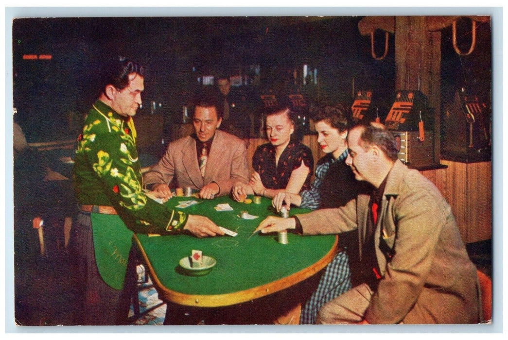 1957 Legal State-Supervised Gambling Reno Nevada Vintage Natural Color Postcard