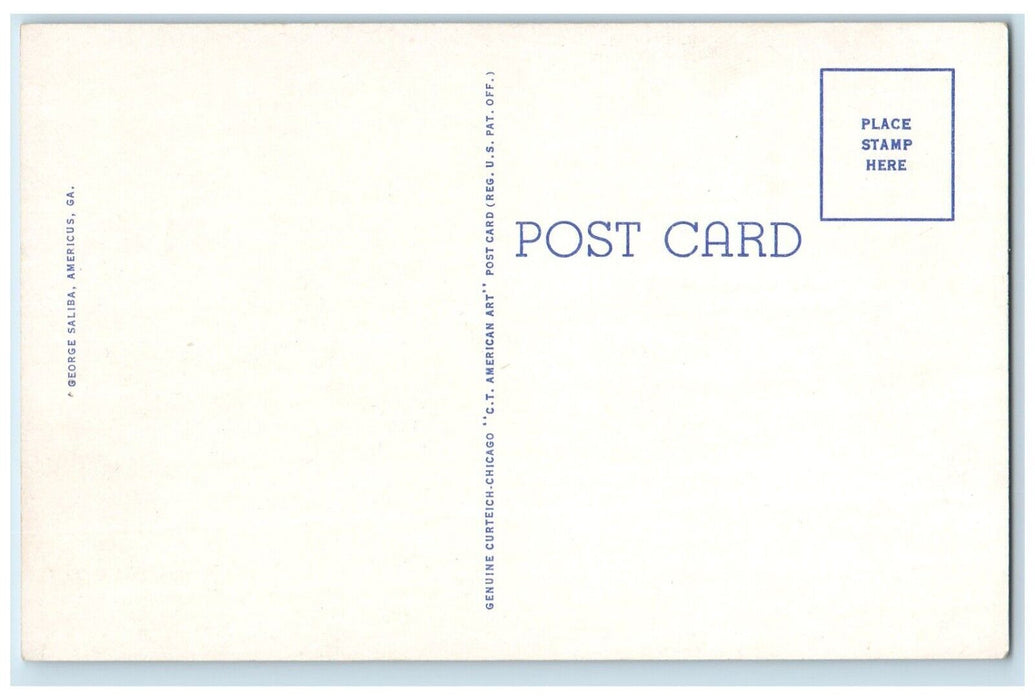 c1940 Providence Spring Prison Park Andersonville Americus Georgia GA postcard