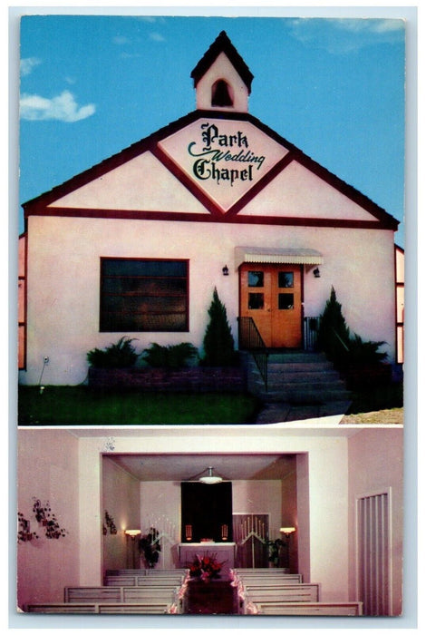 c1960 Park Wedding Chapel Multi-View Reno Nevada Vintage Natural Color Postcard