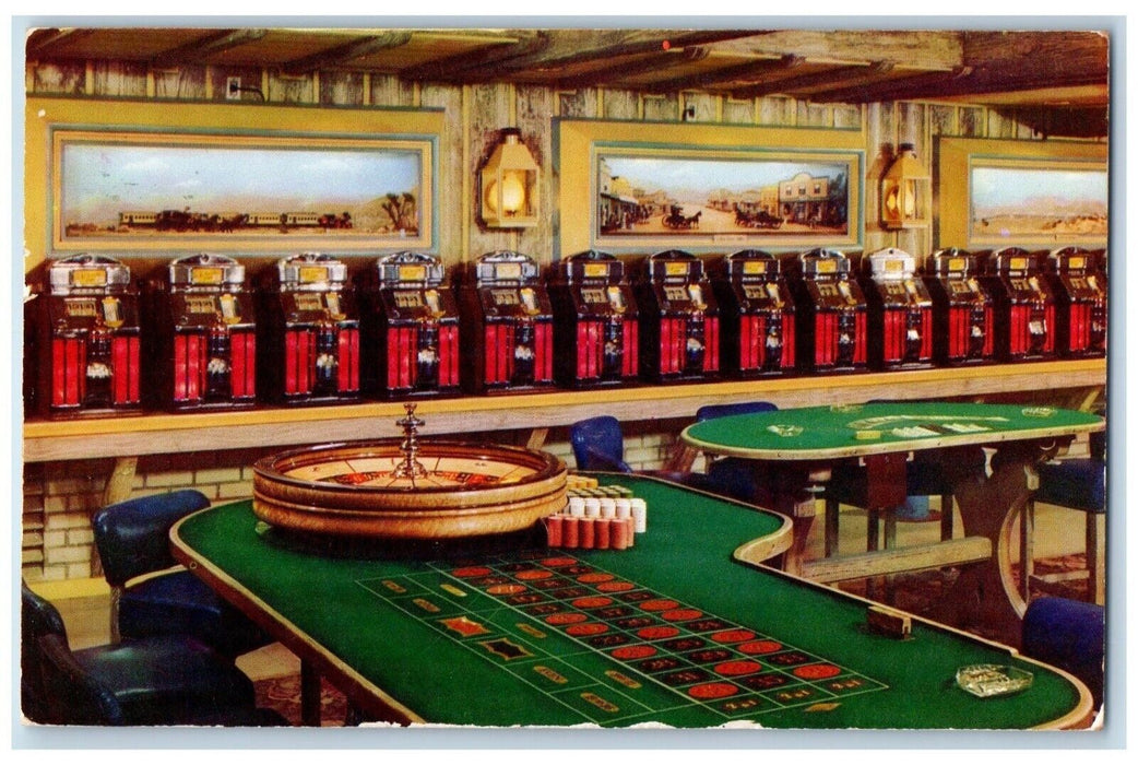 1954 Interior View Roulette El Rancho Vegas Las Vegas Nevada NV Vintage Postcard