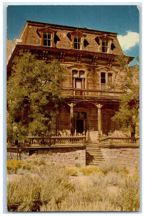 1960 Exterior View Savage Mining Co Office Virginia City Nevada Vintage Postcard