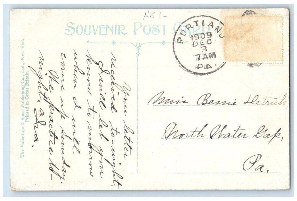 1909 At Fort Hughes Park Bainbridge Georgia GA, Portland PA Antique Postcard