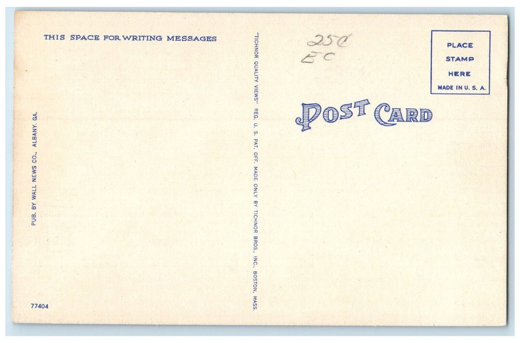 c1930's View Of Memorial Bridge Over Flint River Albany Georgia GA Postcard