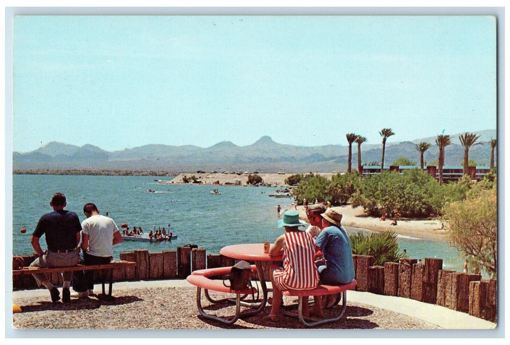 c1960's Lake Halvasu City Arizona AZ, View From The Dining Patio Postcard