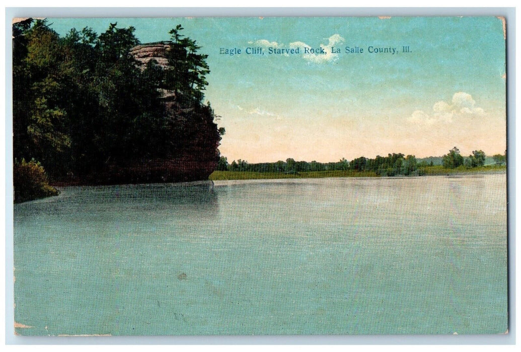 1916 Eagle Cliff Starved Rock La Salle County Illinois Vintage Antique Postcard