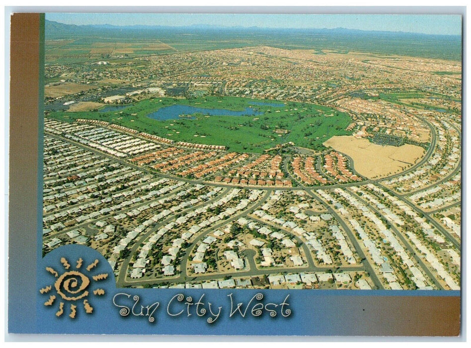 c1950's Aerial View Of Sun City West Arizona AZ Unposted Vintage Postcard