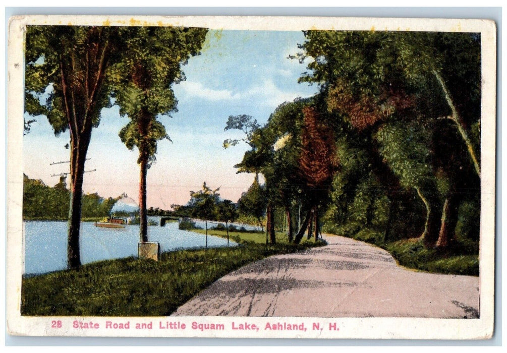 c1910's State Road And Little Squam Lake Ashland New Hampshire NH Postcard