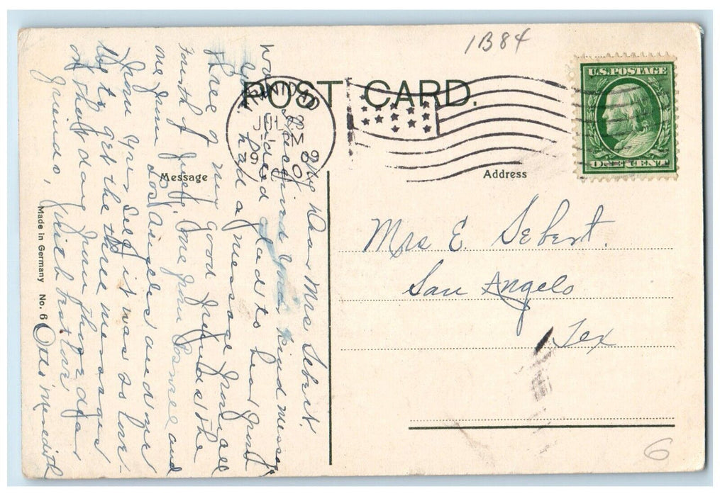 1909 Gardenas Hotel And Santa Fe Depot Trinidad Colorado CO Antique Postcard