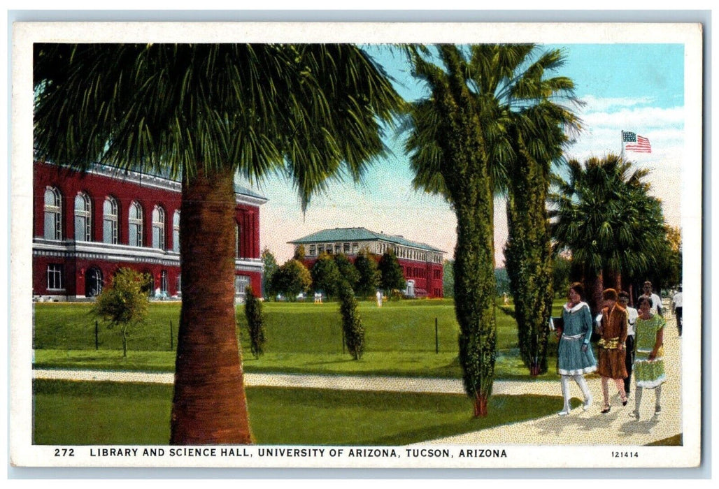 c1930's Library And Science Hall University Of Arizona Tucson AZ Postcard