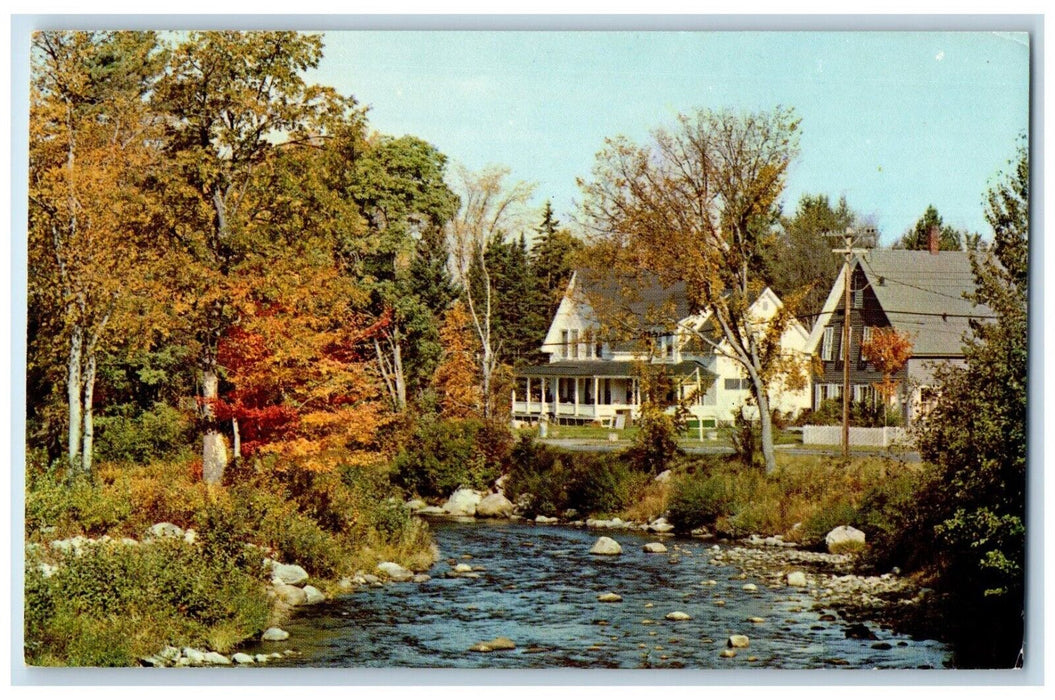 c1950's Gale River From Main Street Franconia New Hampshire NH Vintage Postcard