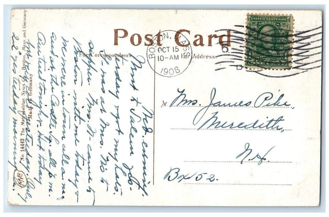 1908 View Of Reef's Chasm Gloucester Boston Massachusetts MA Antique Postcard
