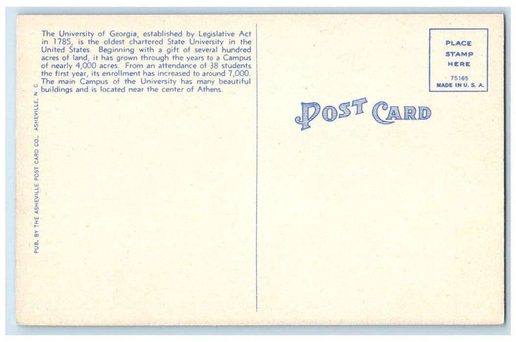 View Across Amphitheater At Night University Of Georgia Athens GA Postcard