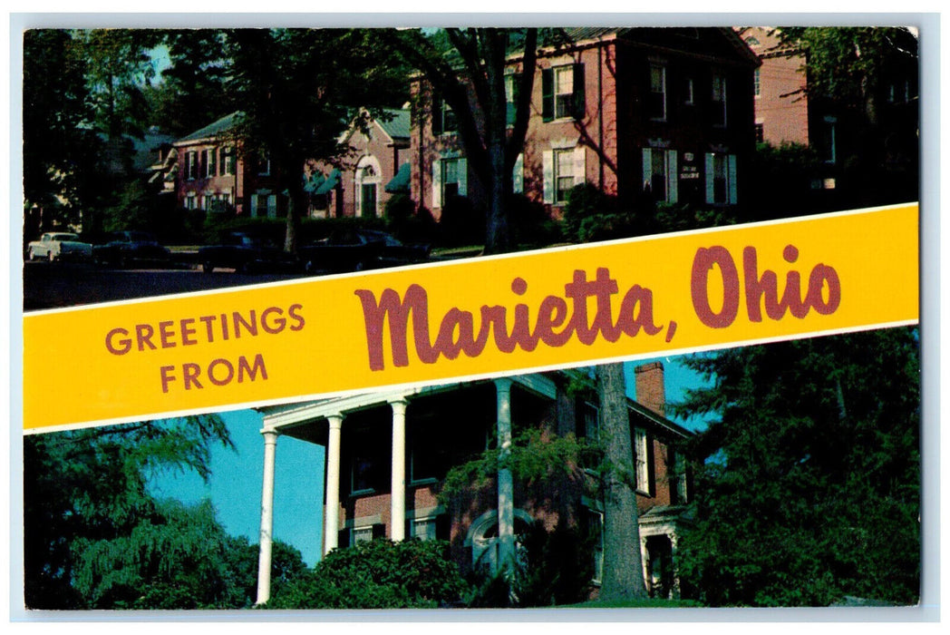 1962 The Betsey Mills Club Marietta Ohio OH Vintage Posted Postcard