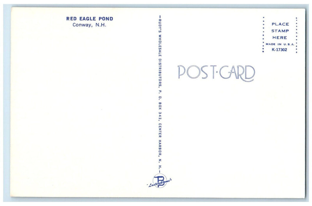 c1960's View Of Red Eagle Pond Conway New Hampshire NH Unposted Vintage Postcard