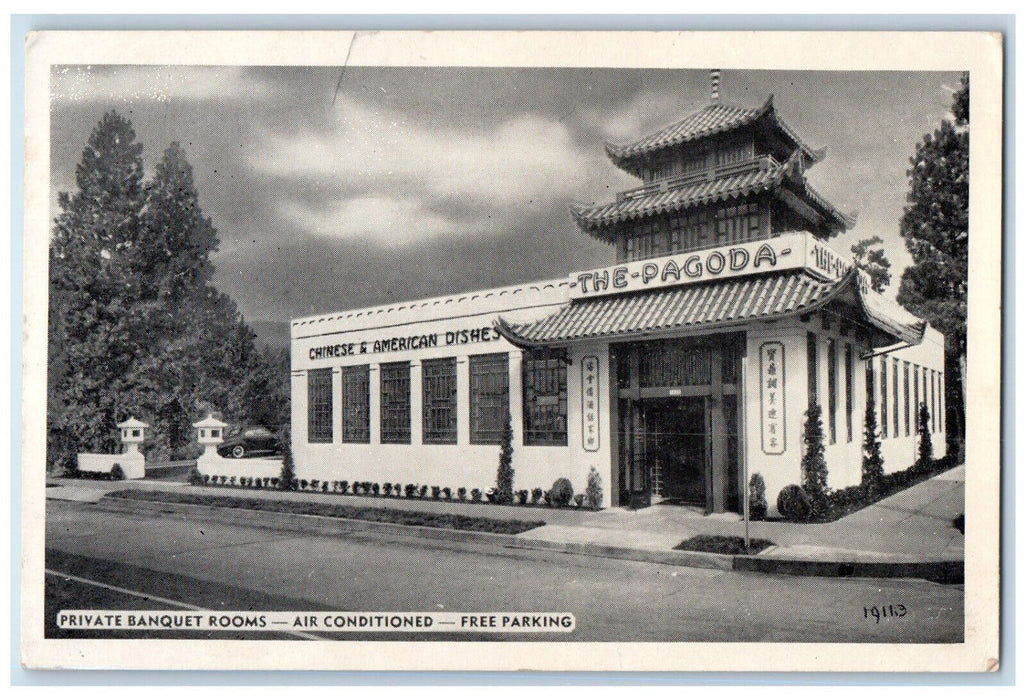 c1930's The Pagoda Chinese & American Dishes Portland Oregon OR Postcard