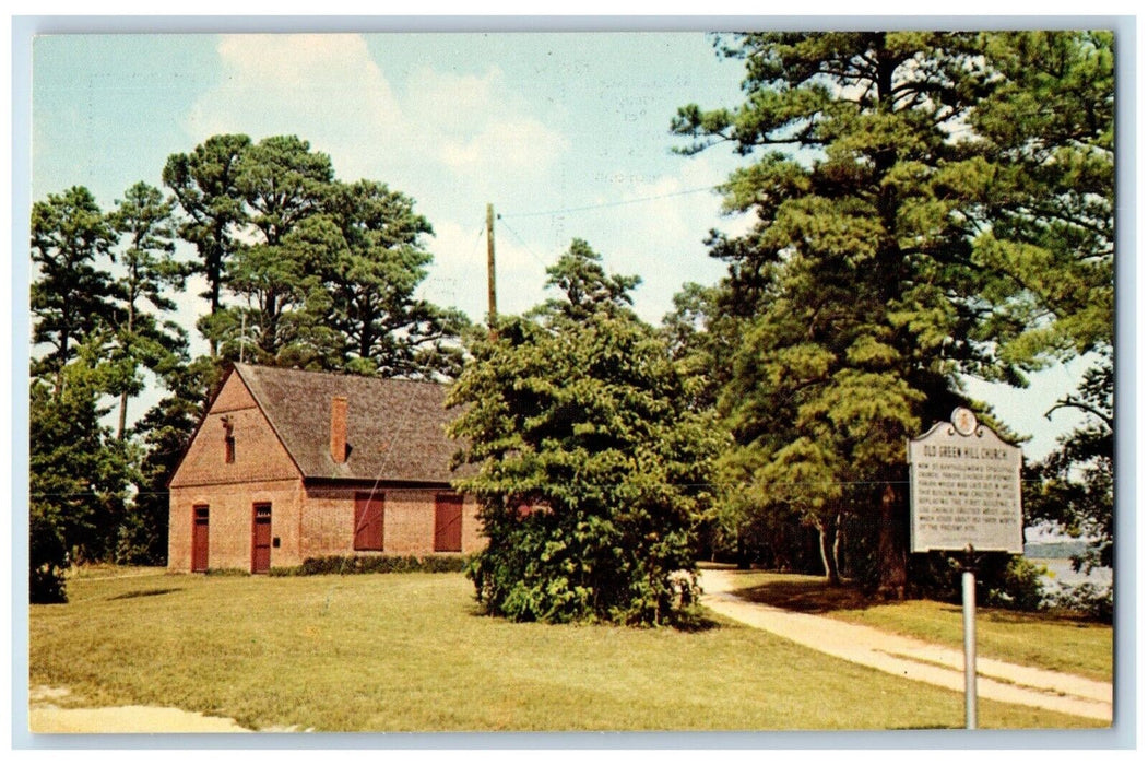 c1950's Old Green Hill Church Wicomico River Salisbury Maryland MD Postcard