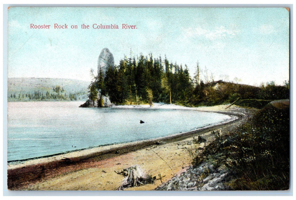 c1910 Rooster Rock on the Columbia River Oregon OR Unposted Antique Postcard
