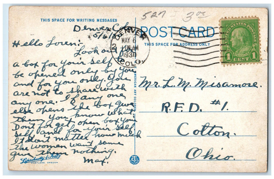 1930 Eliot Glacier Near Cooper's Spur North Side of Mt. Hood Oregon OR Postcard