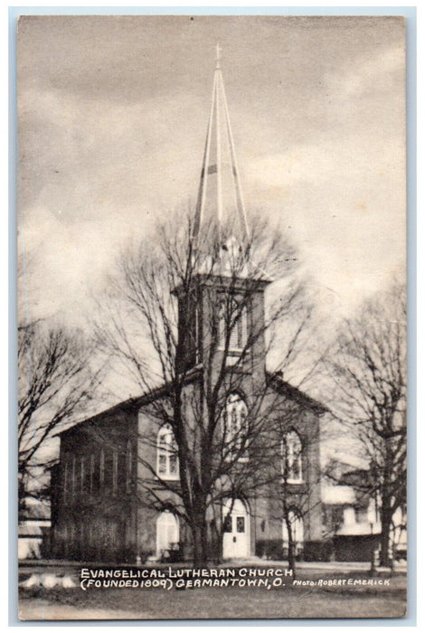 1959 Evangelical Lutheran Church Germantown Ohio OH Vintage Posted Postcard