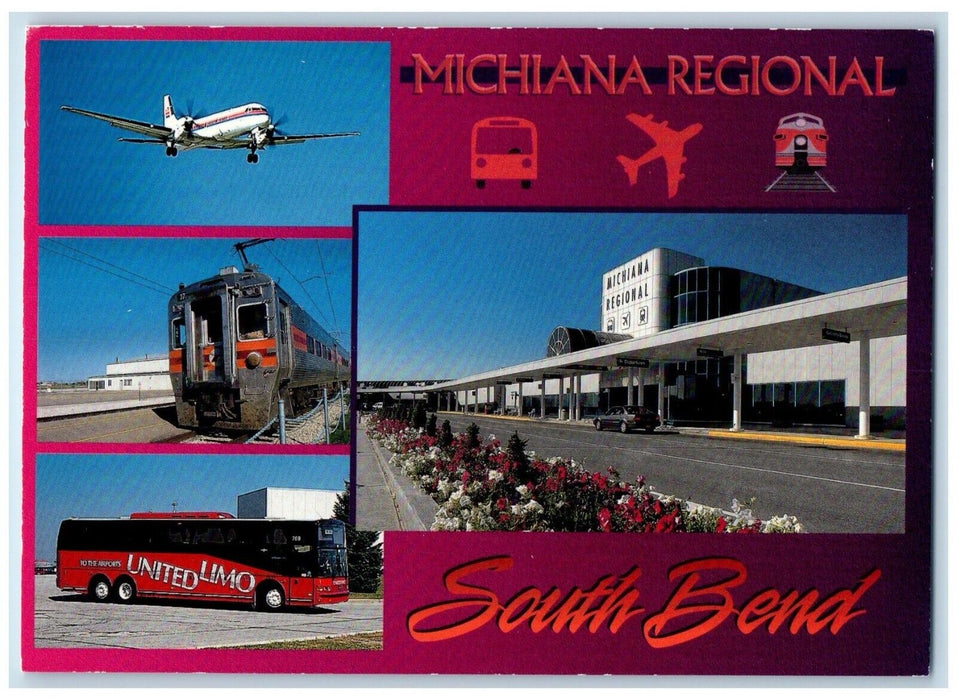 c1950's Michiana Regional South Bend Transportation Center Michigan MI Postcard