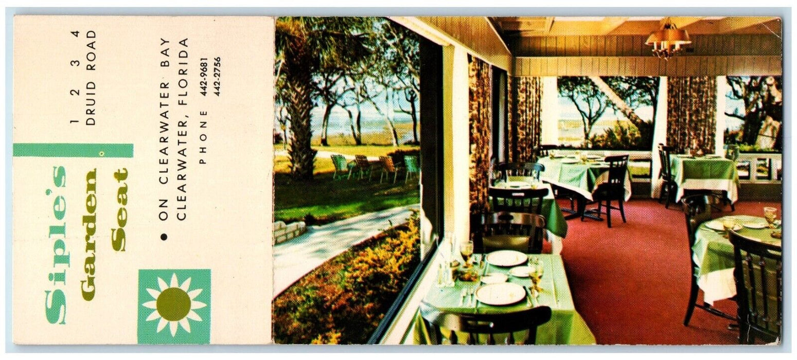 Siple's Garden Seat Restaurant Dining Room Clearwater Florida FL Postcard
