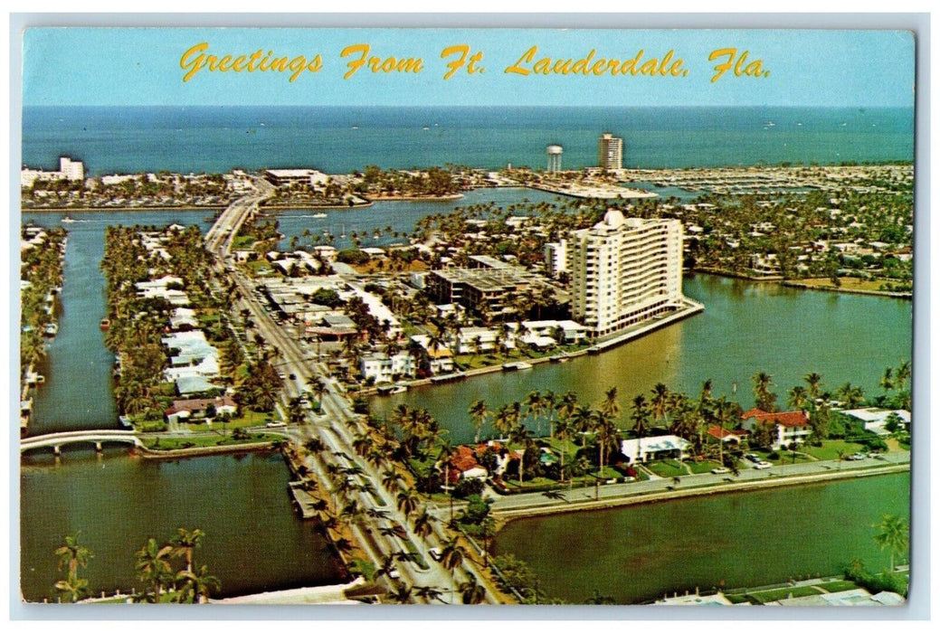 1970 Greetings From Ft. Lauderdale Florida FL, Venice Of America Postcard