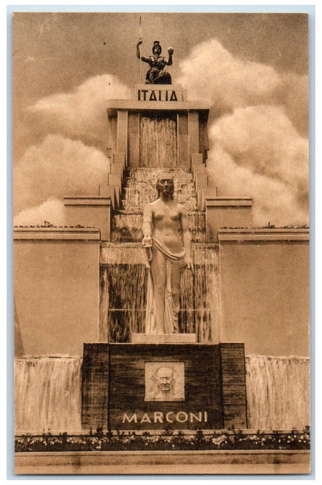 Italia Marconi Pavilion New York World's Fair Symbolic Of Italy's Postcard