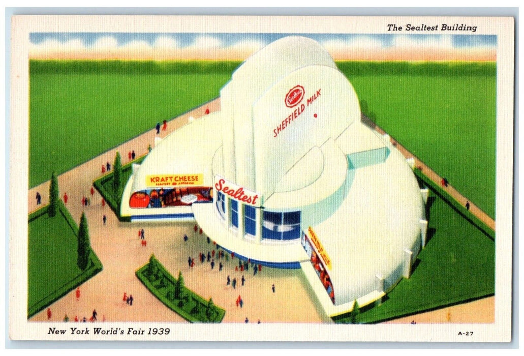 The Sealtest Building New York World's Fair 1939 Sheffield Milk Vintage Postcard